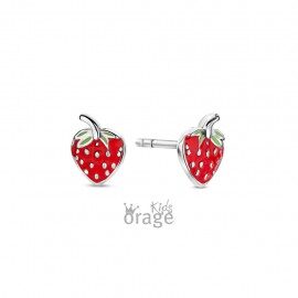 K2715 Orage Kids oorring aardbei rood