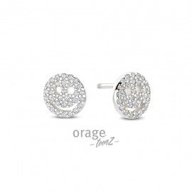 T721 Oorringen smiley Zilver