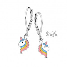 K2702 Orage Kids oorslingers eenhoorn multicolor zilver