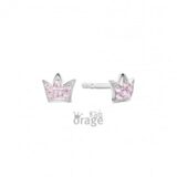 K2705 Orage Kids oorring kroon roze