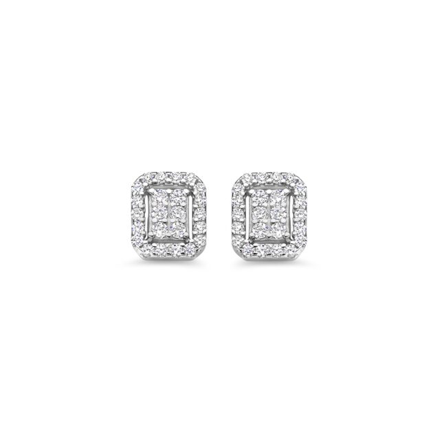 Zilveren oorbellen met zirconium  Naiomy N3T68