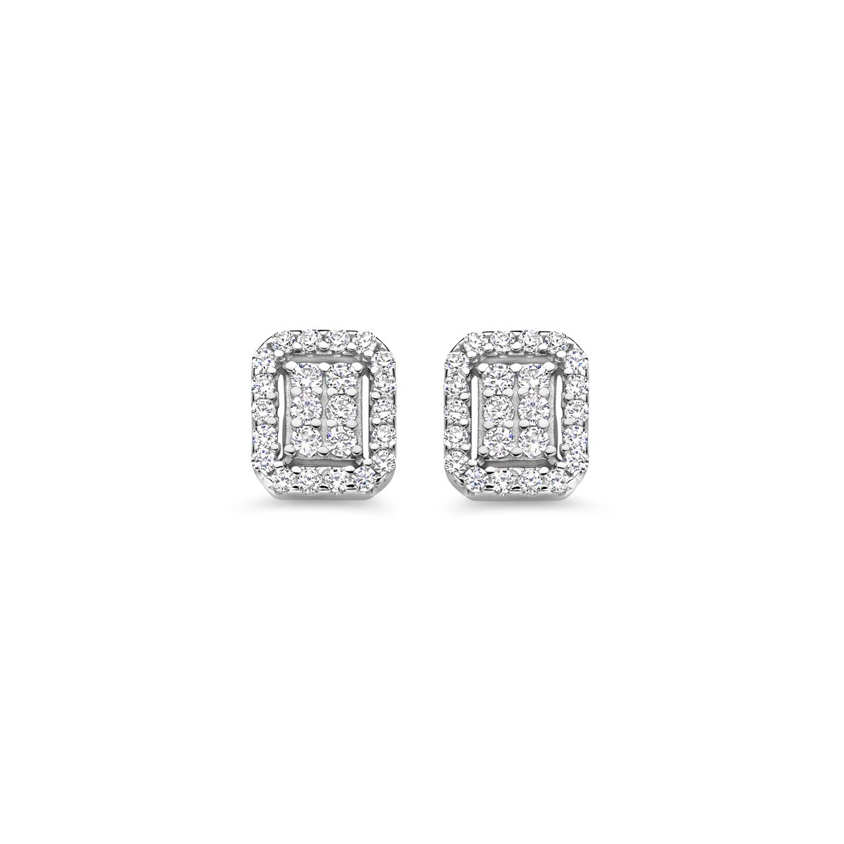 Zilveren oorbellen met zirconium  Naiomy N3T68