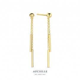 AE0180B Slingeroorbellen 18ct geelgoud