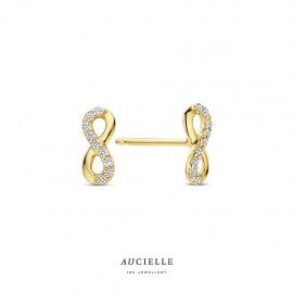 AE116C oorringen infinity 18ct zirconium