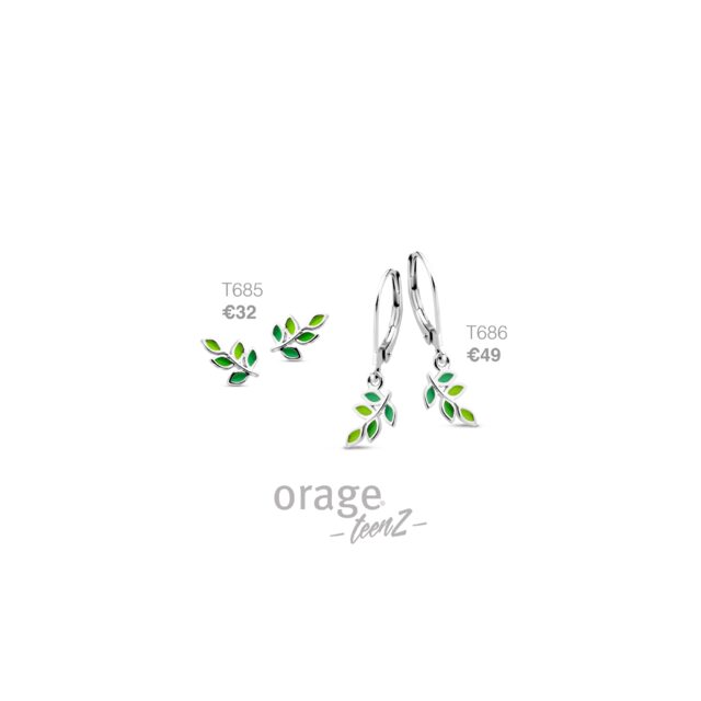 Orage TeenZ ooring blaadje groen T685