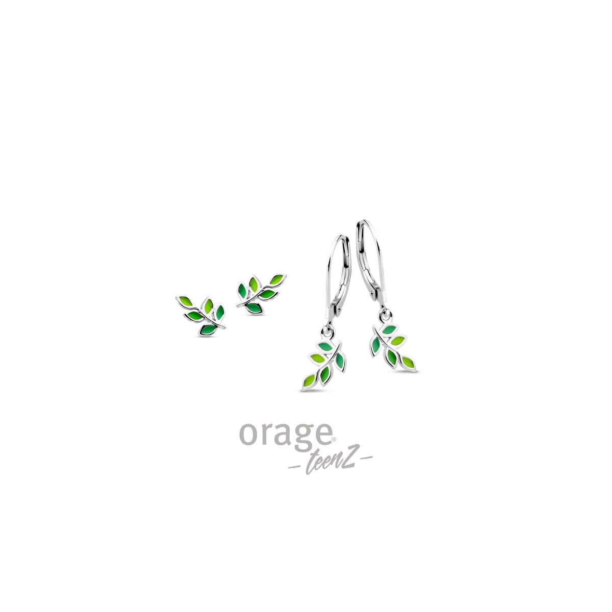 Orage TeenZ ooring blaadje groen T685