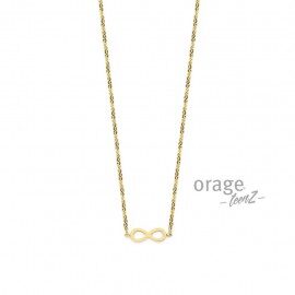 T726 Orage TeenZ Ketting infinity staal verguld