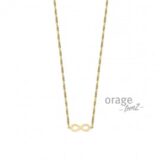 T726 Orage TeenZ Ketting infinity staal verguld
