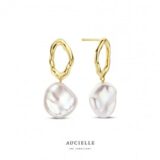 AE0132F Auchielle  18ct geelgouden oorringen met parels