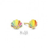 K721Orage Kids oorring schelp verguld geel
