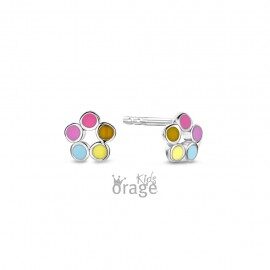 K2704  Orage Kids oorring multicolor bloem