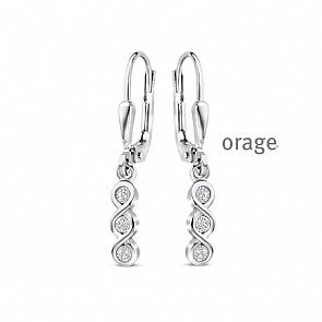 AW211 oorringen zilver zirconium orage 