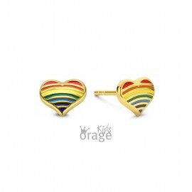 K2779 Orage Kids oorring hart verguld geel 