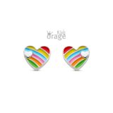 Orage Kids oorring hart  multi color K2529