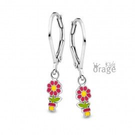 K2735 Orage Kids oorslingers bloem roze