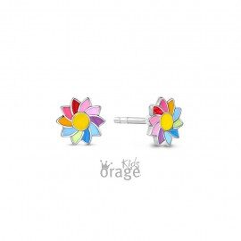 K2733 Orage Kids oorring bloem multicolor