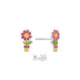 K2734 Orage Kids oorring bloem roze