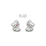 K2547 Orage Kids oorring kat wit