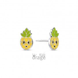 K2785 Orage Kids oorring ananas geel 