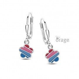 K2922 Oorslingers bloem multicolor 925 rh (V/16)