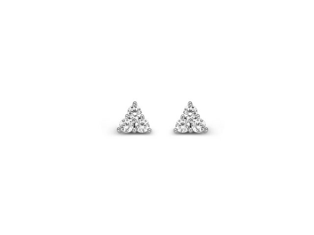 You and Me oorbel 18 ct geelgoud zirconium 