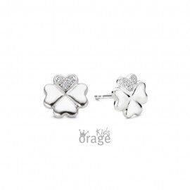 K2775 Orage Kids oorring klavertje 4 zilver
