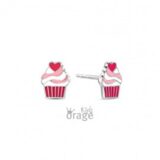 K2741 Orage Kids oorring cupcake roze