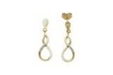 GO3700BB slingeroorbel 18ct wit& geelgoud Briljant 0.020ct