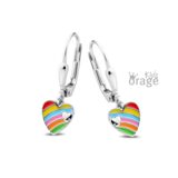 Orage Kids oorring hart multi color K2528