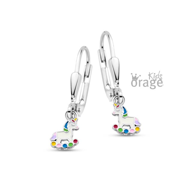 Orage Kids oorring schommelpaard multi color K2627