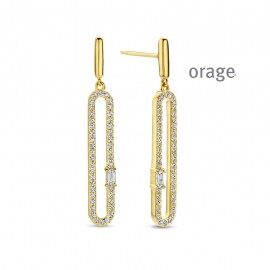 BA004 oorslingers verguld geel zirconium 