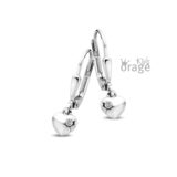 Orage Kids oorring hart zilver