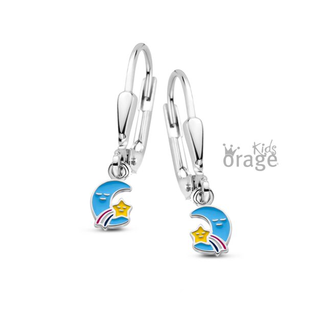 Orage Kids oorring maan ster