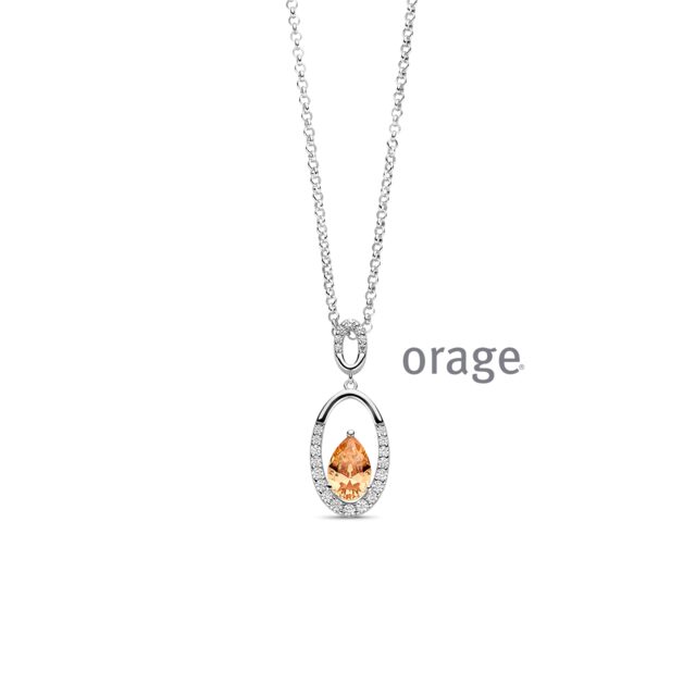 Orage ketting met hanger oranje
