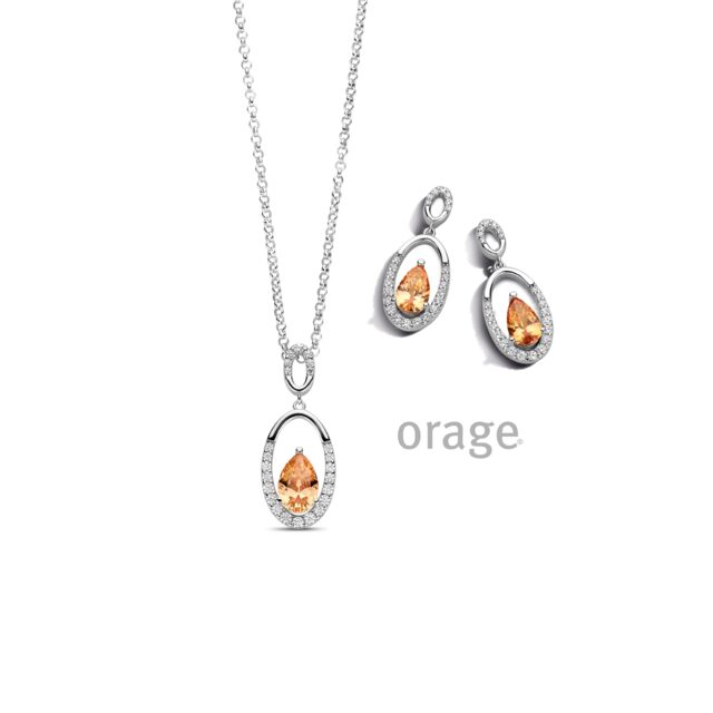 Orage ketting met hanger oranje