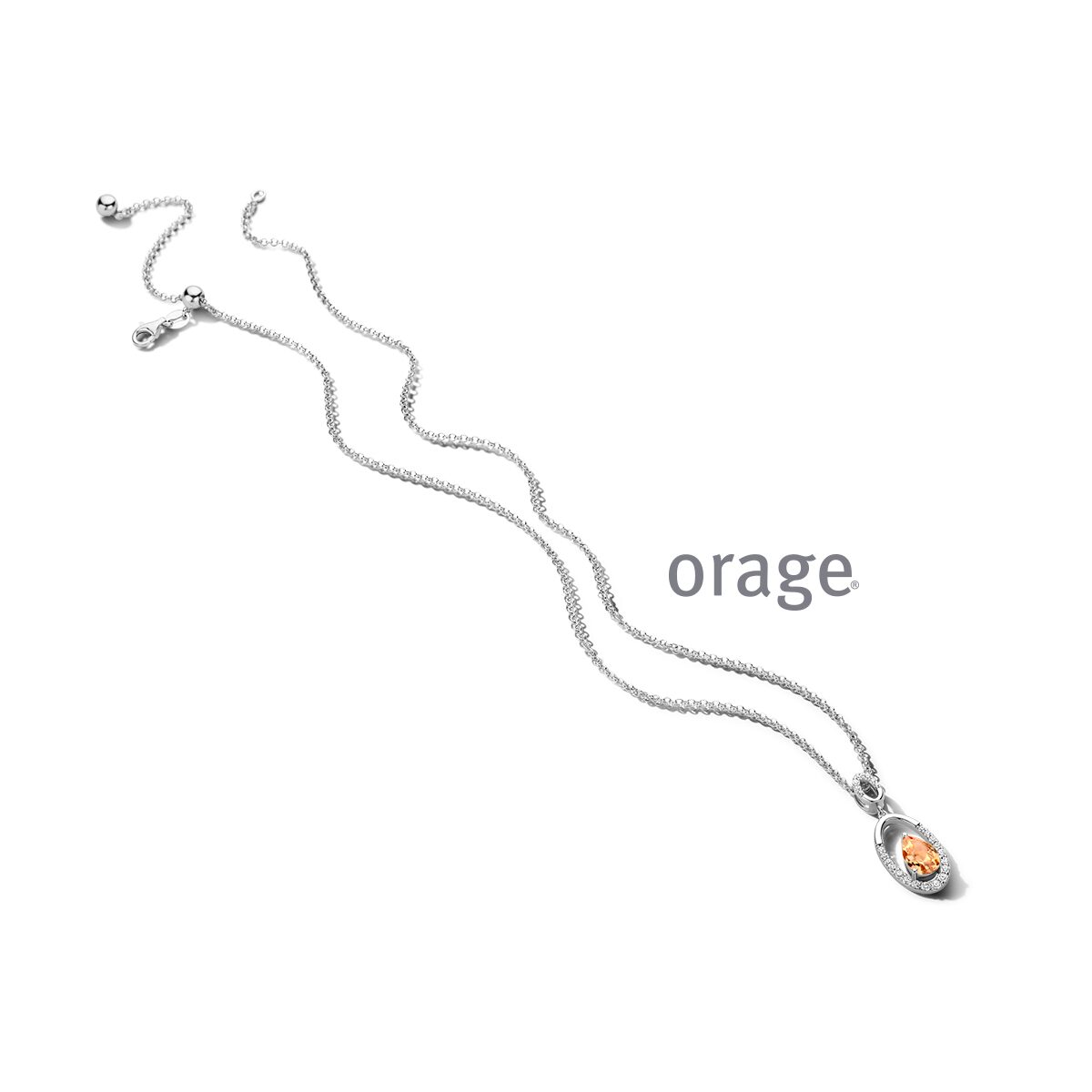 Orage ketting met hanger oranje