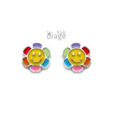 Orage Kids oorringen bloem multi color K2622