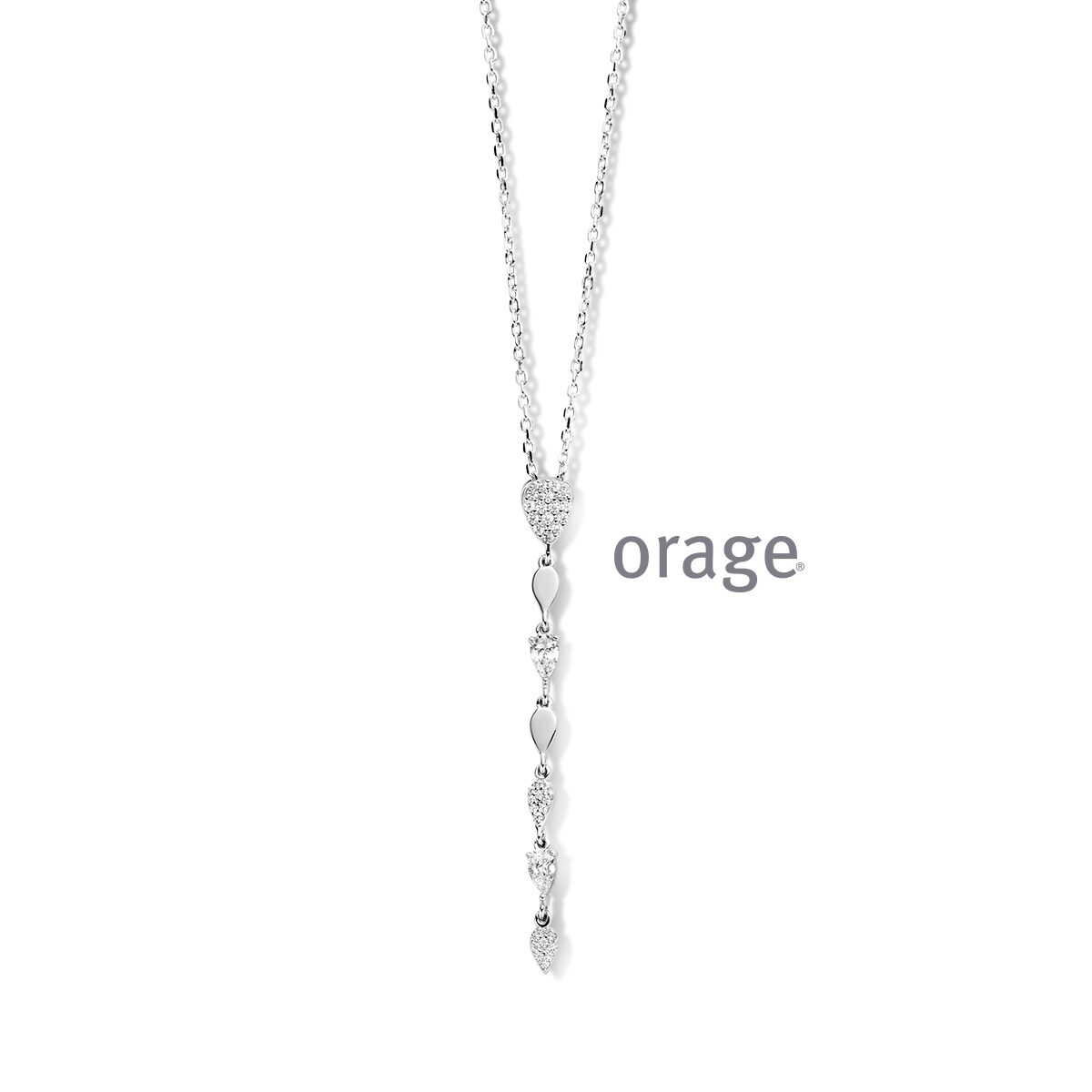 Orage ketting  zilver