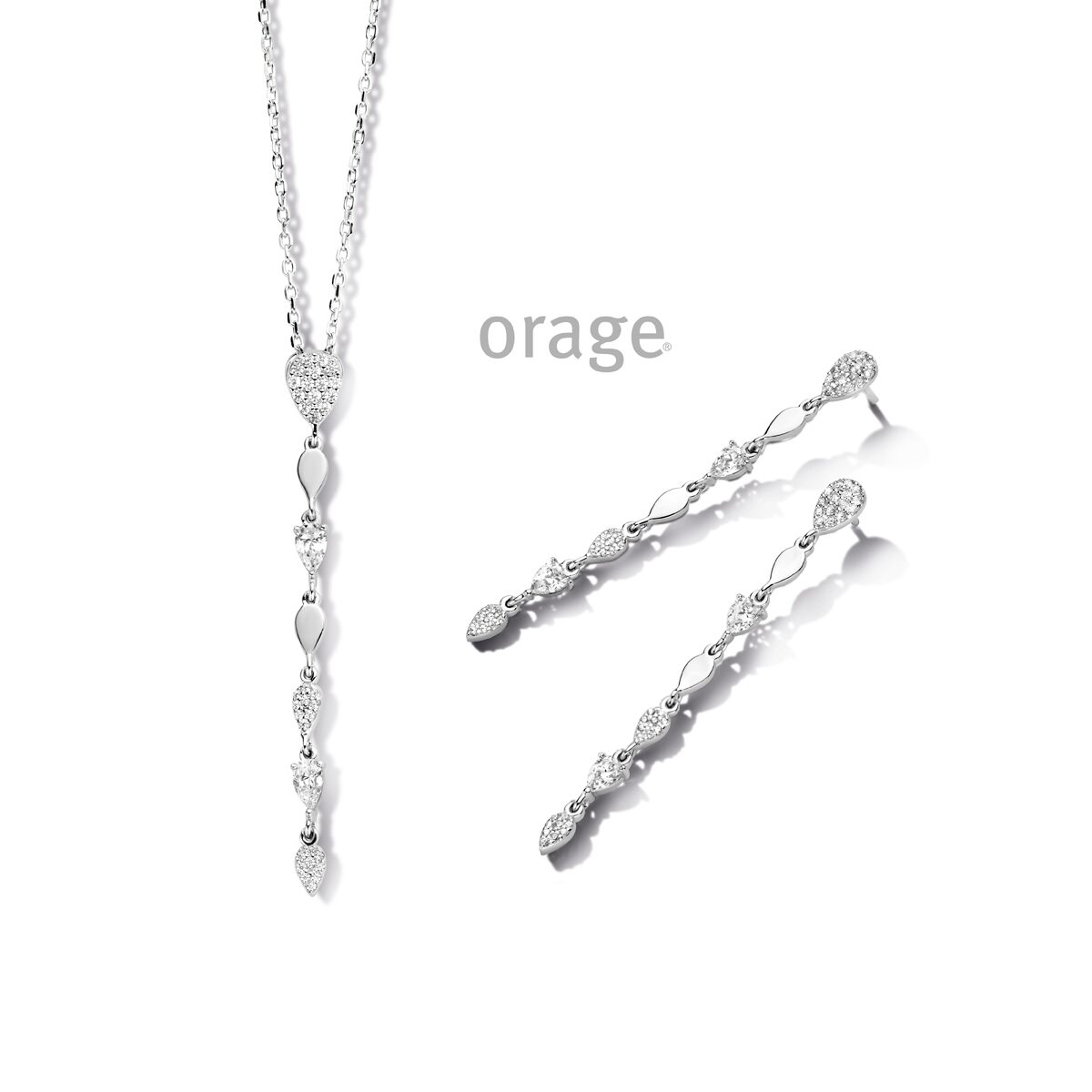 Orage ketting  zilver