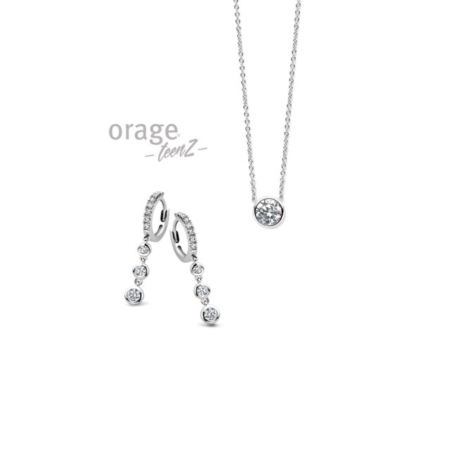 Orage Teenz oorring zilver t669