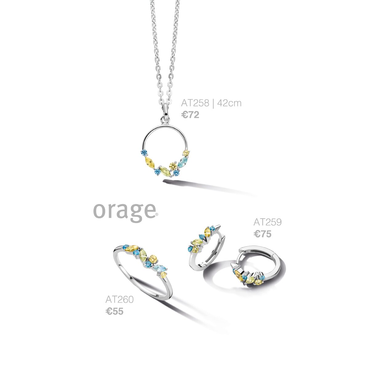 Orage Ketting met harnger multi color