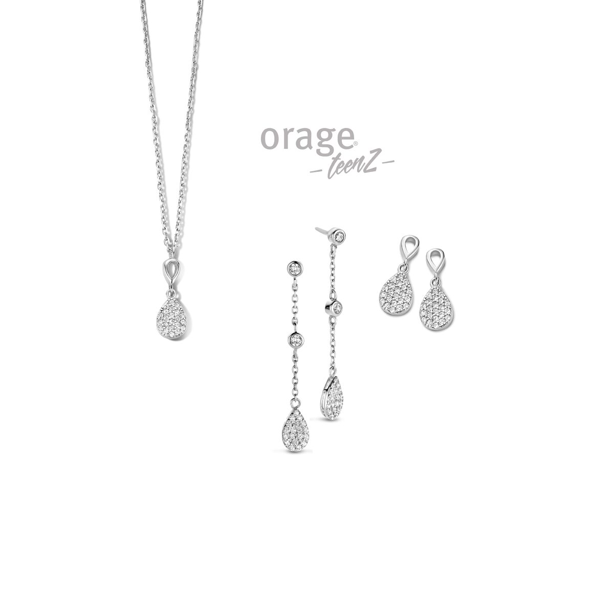 Orage Teenz oorring zilver
