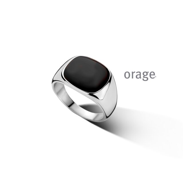 BA162 Orage ring heren staal zwart