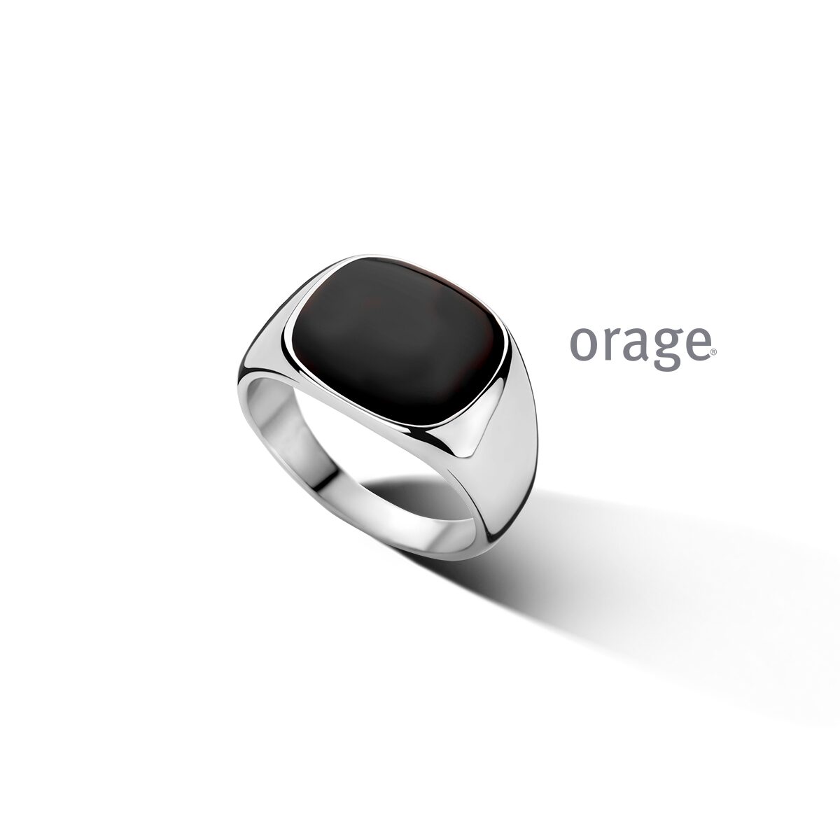 BA162 Orage ring heren staal zwart