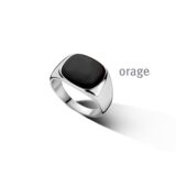  BA162 Orage ring heren staal zwart