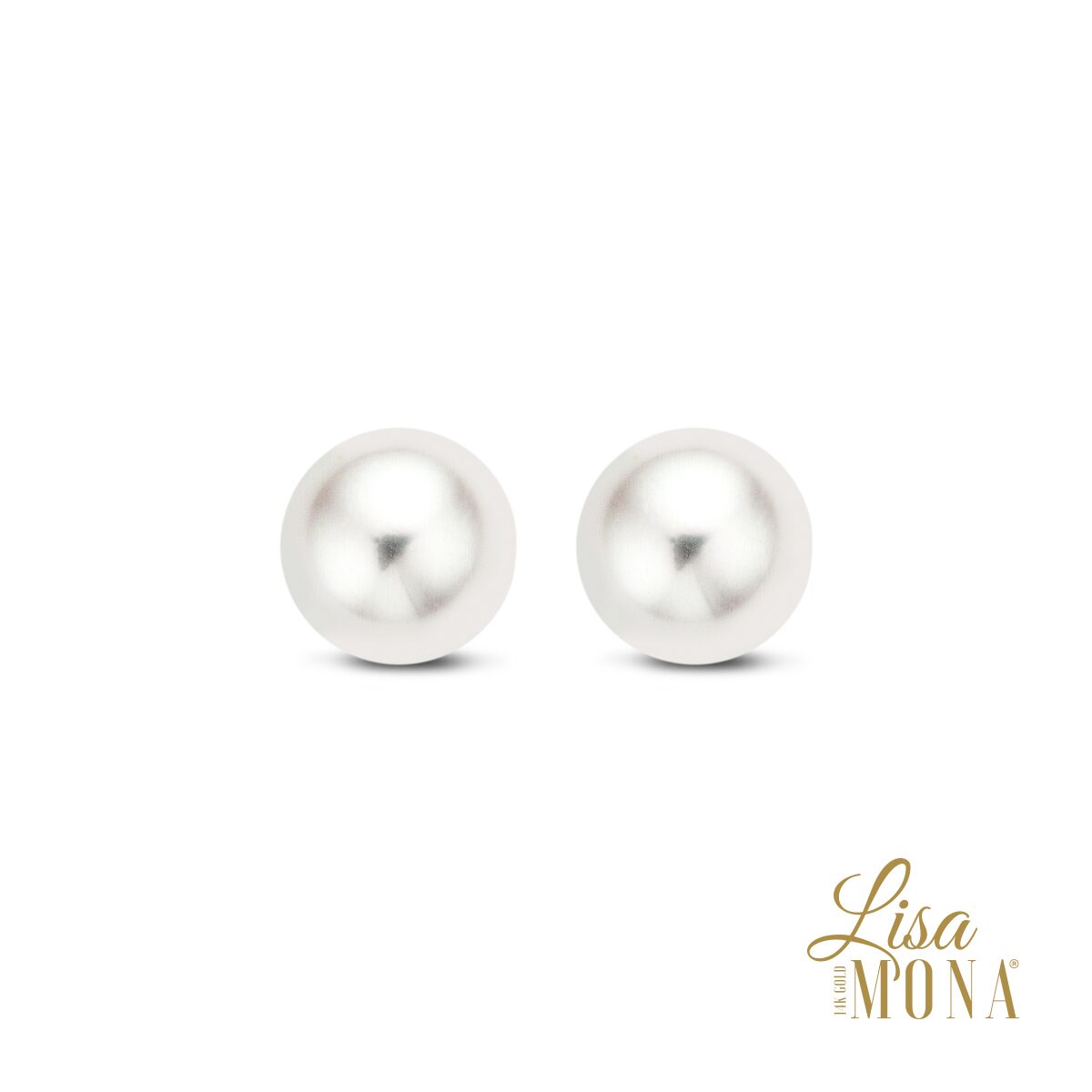 Lisa mona LM/G0012 oorringen 14ct  parel 6mm