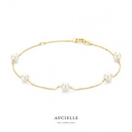 AA0023F/18 parelarmband 18ct geelgoud met parels