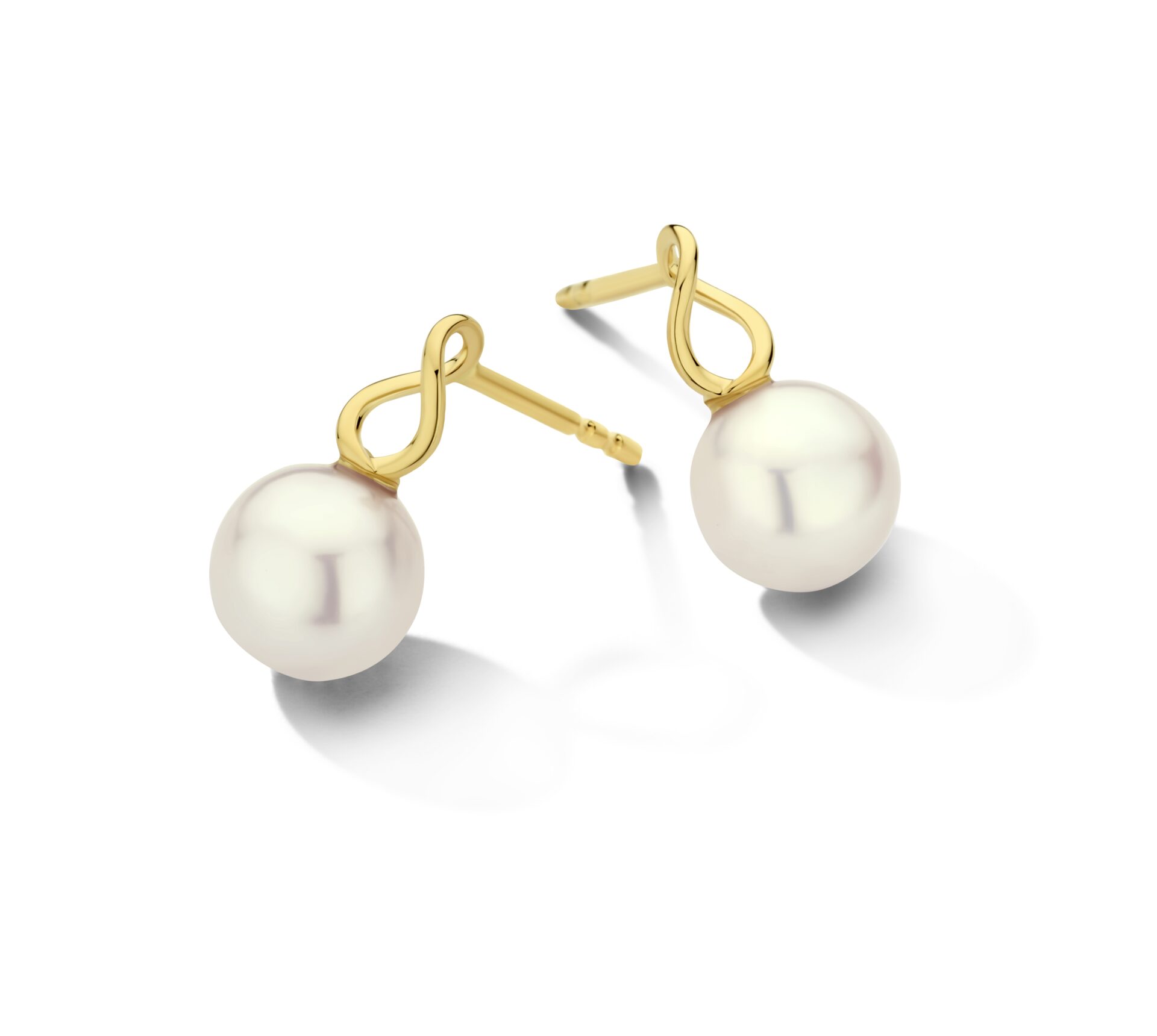 Pareloorbellen 18ct geelgoud met parel