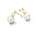 Pareloorbellen 18ct geelgoud met parel