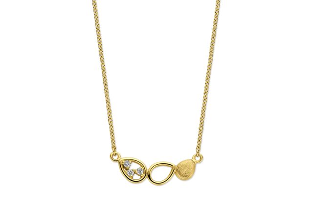 Emotions Ketting met hanger 18ct geelgoud met briljant 0.45ct